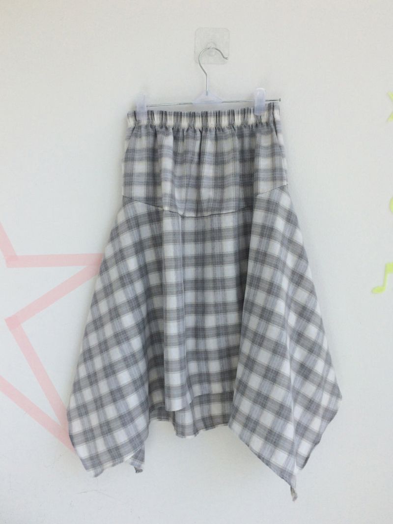 flared checkered skirt