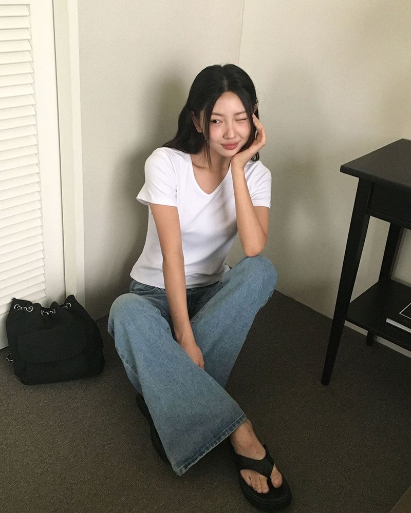 [MADE/S,M] Basic rayon 2typ short-sleeved T-shirt
