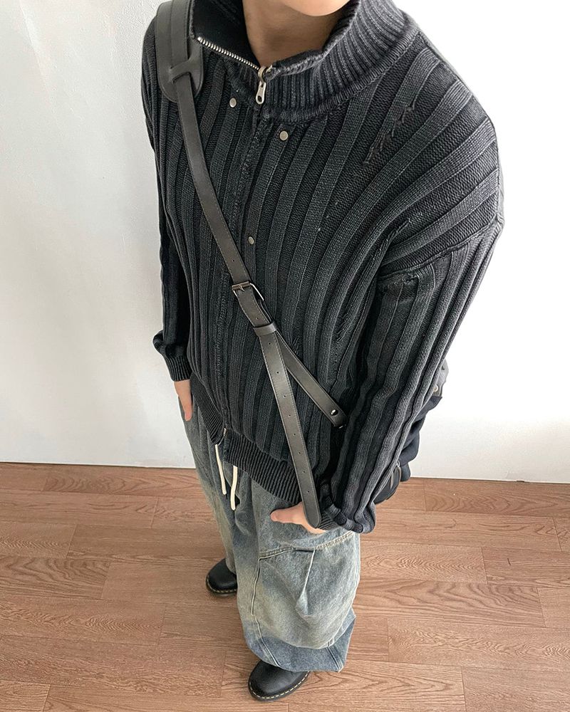 Nex Pigment Knit Zip-up