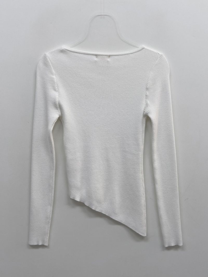 Ruby Unbalanced Ribbed T-shirt