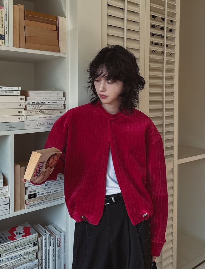 Lexi Velour Crop Cardigan