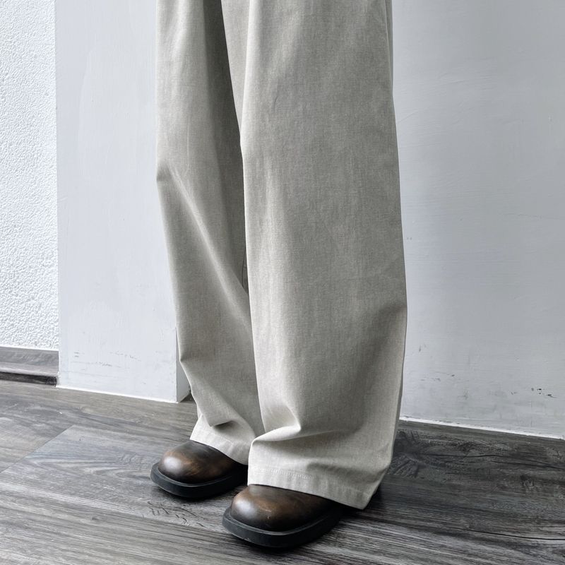 Slate Wide-Silhouette Trousers