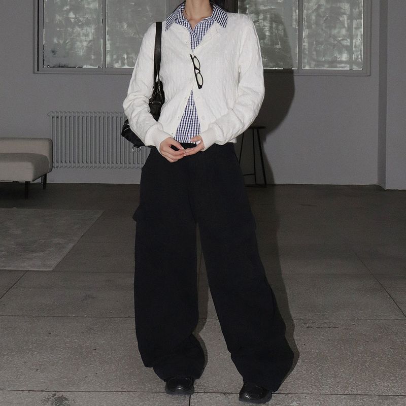 Vinic Pintuck Balloon Fit Diagonal Pocket Two-Way Cargo Pants