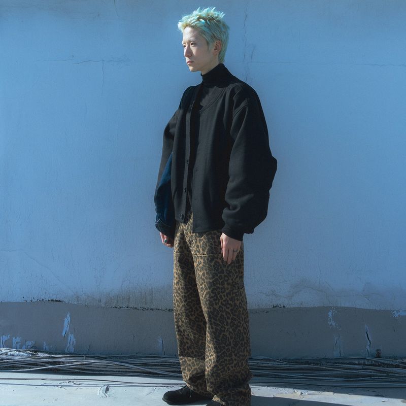 Wool blouson jacket / Black