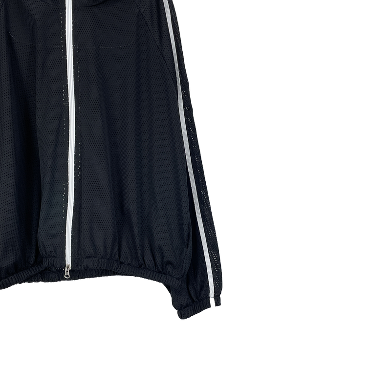 mesh track hooded jacket