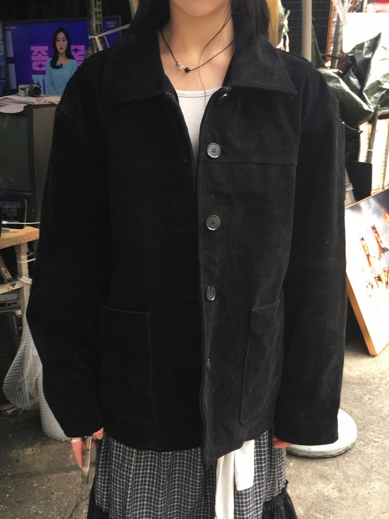 Retro Suede Trucker Jacket (3c)