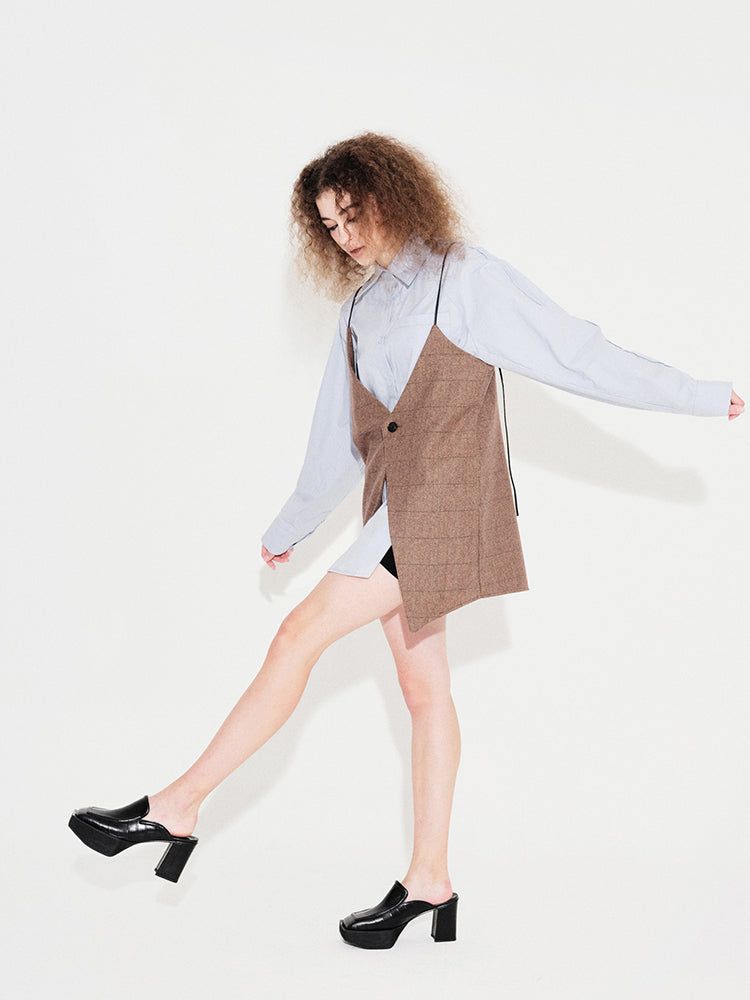 SQUARE TOE MULE-BLACK