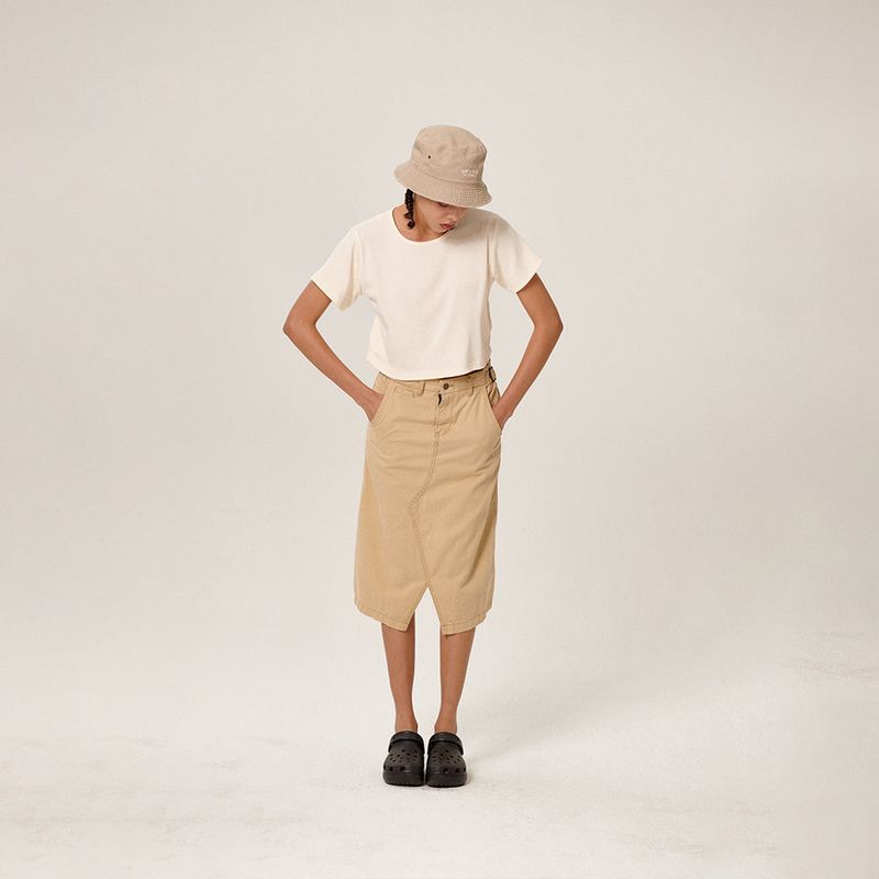 Samar Crop T-Shirt Beige