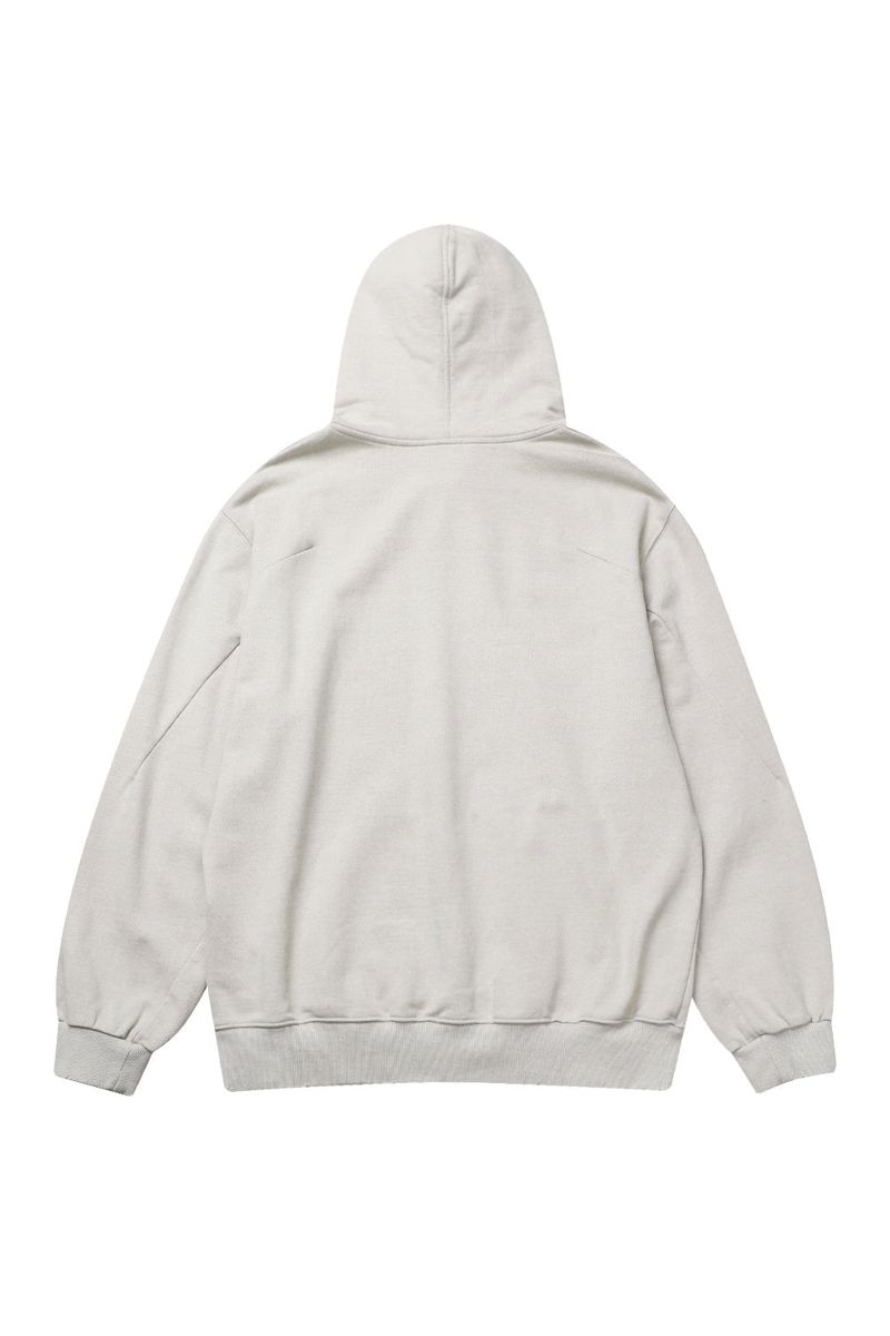 GRAFFITI CRACK HOODIE_BEIGE GRAY