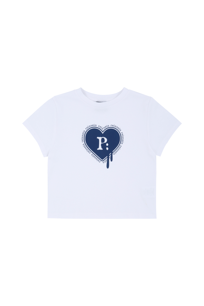 P:ReinSein（レインセイン）の「White P:HEART クロップ T シャツ（トップス）」