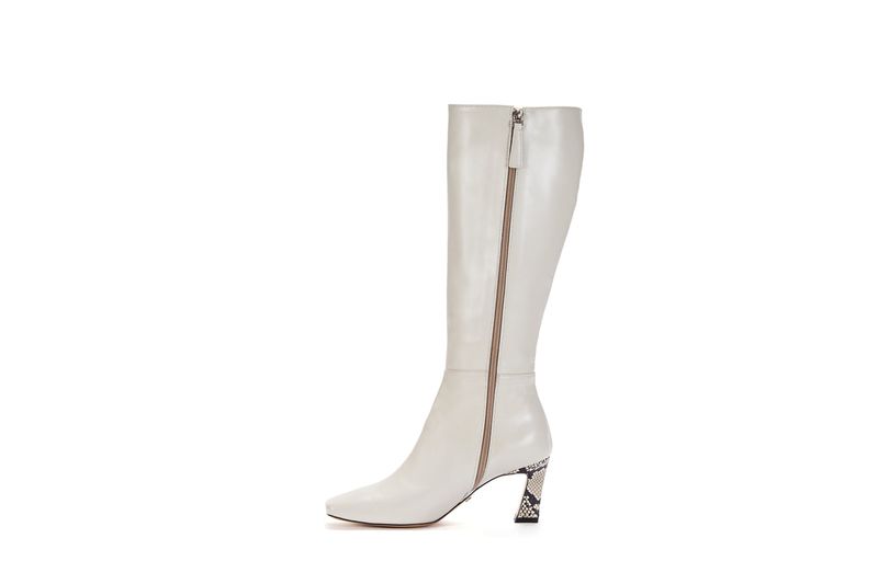 Square Long Boots_Cream