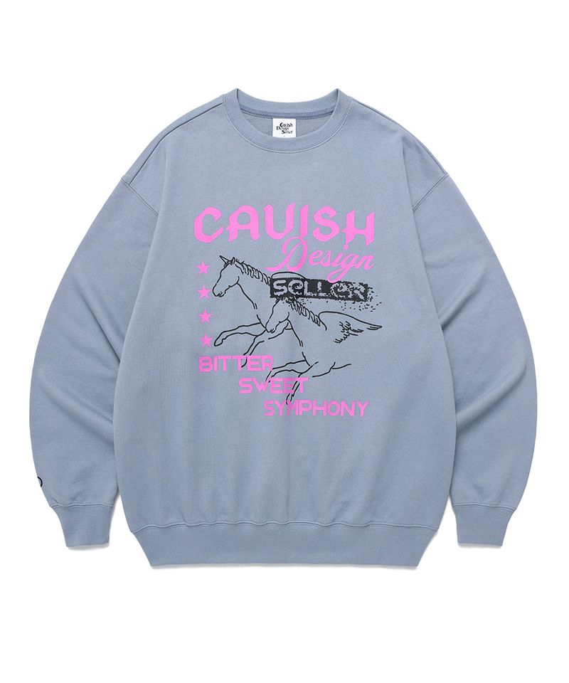 cavish（カビシ）の「UNICORN SWEATSHIRT BLUE(CV2EFUM443A)（Tops）」