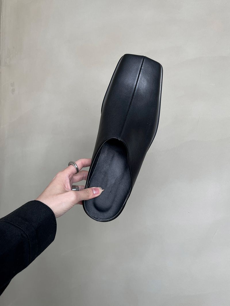 [HAND MADE] Square Bloafer (Black)