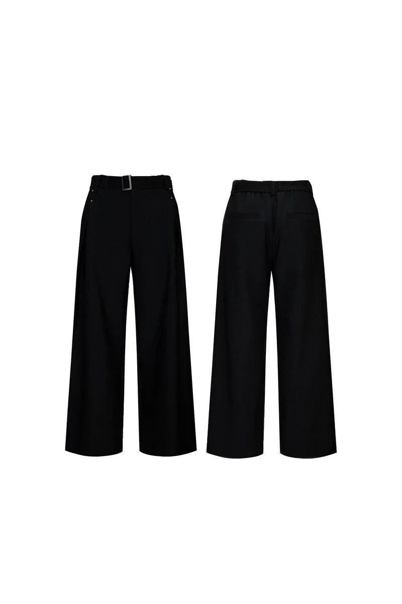Asymmetric Wide Leg Trousers