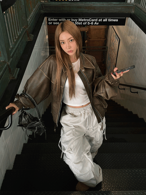 ULAN(ユレン)の「フェードクラックウォッシュバルーンレザージャケット(ジャケット/アウター)」