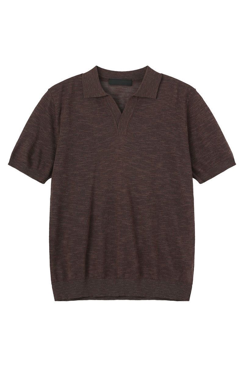 Textured V-Neck Lightweight Tee
