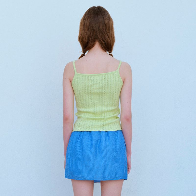  ROSE SLEEVELESS TEE, SUNNY LIME