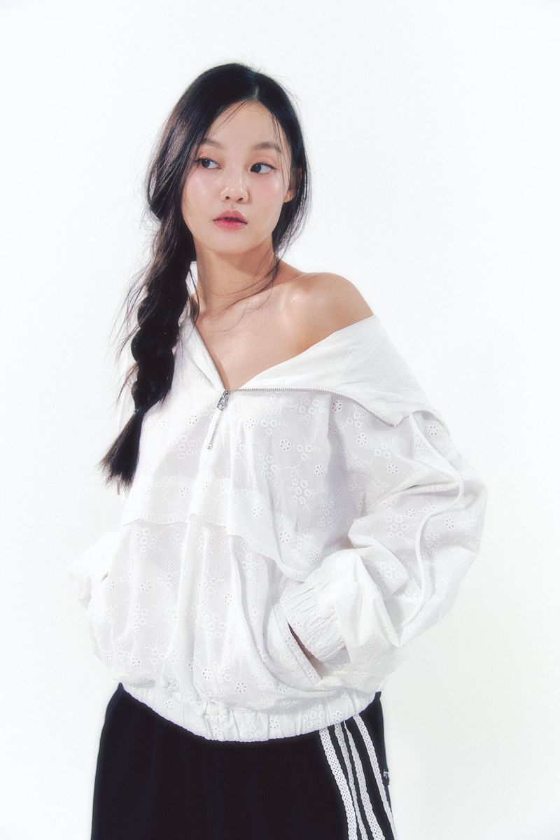Lace Anorak Jumper White