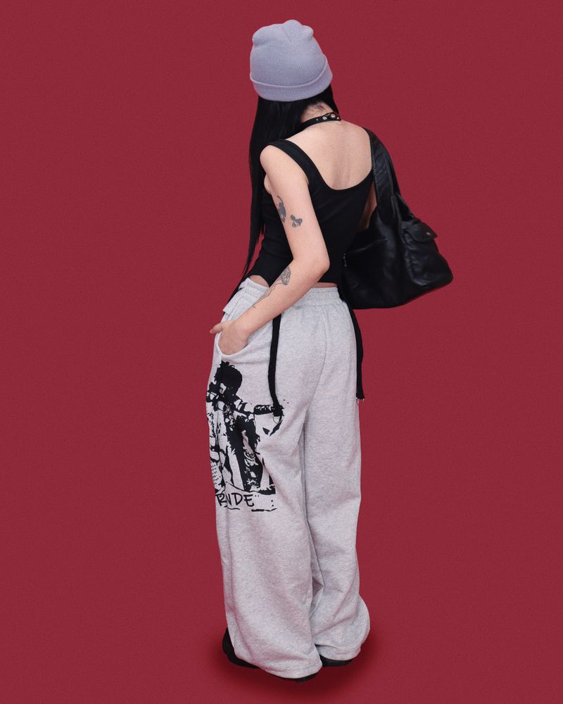 heavy-metal wide pants (2color)