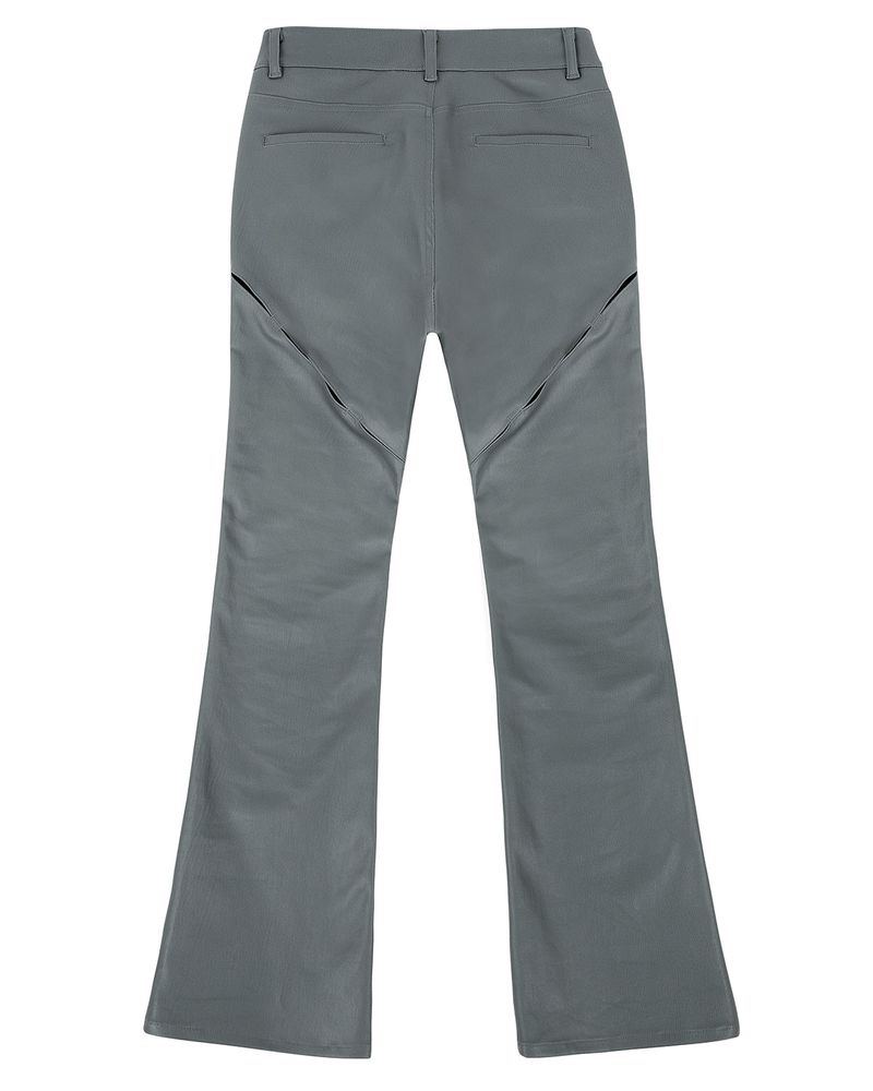Coated Back Slit Jeans _ Grey