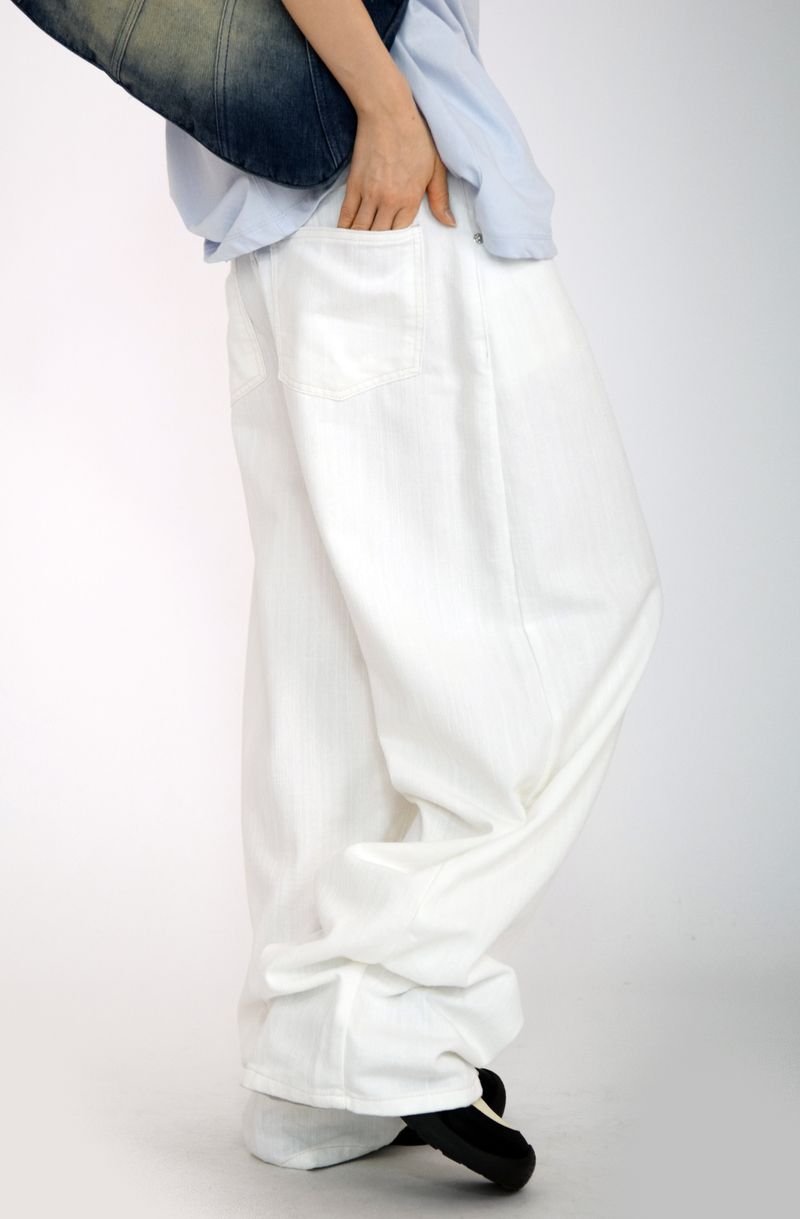 white natural pants