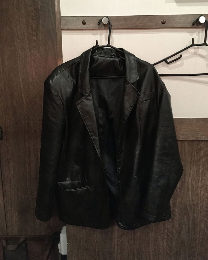 Vintage black leather jacket