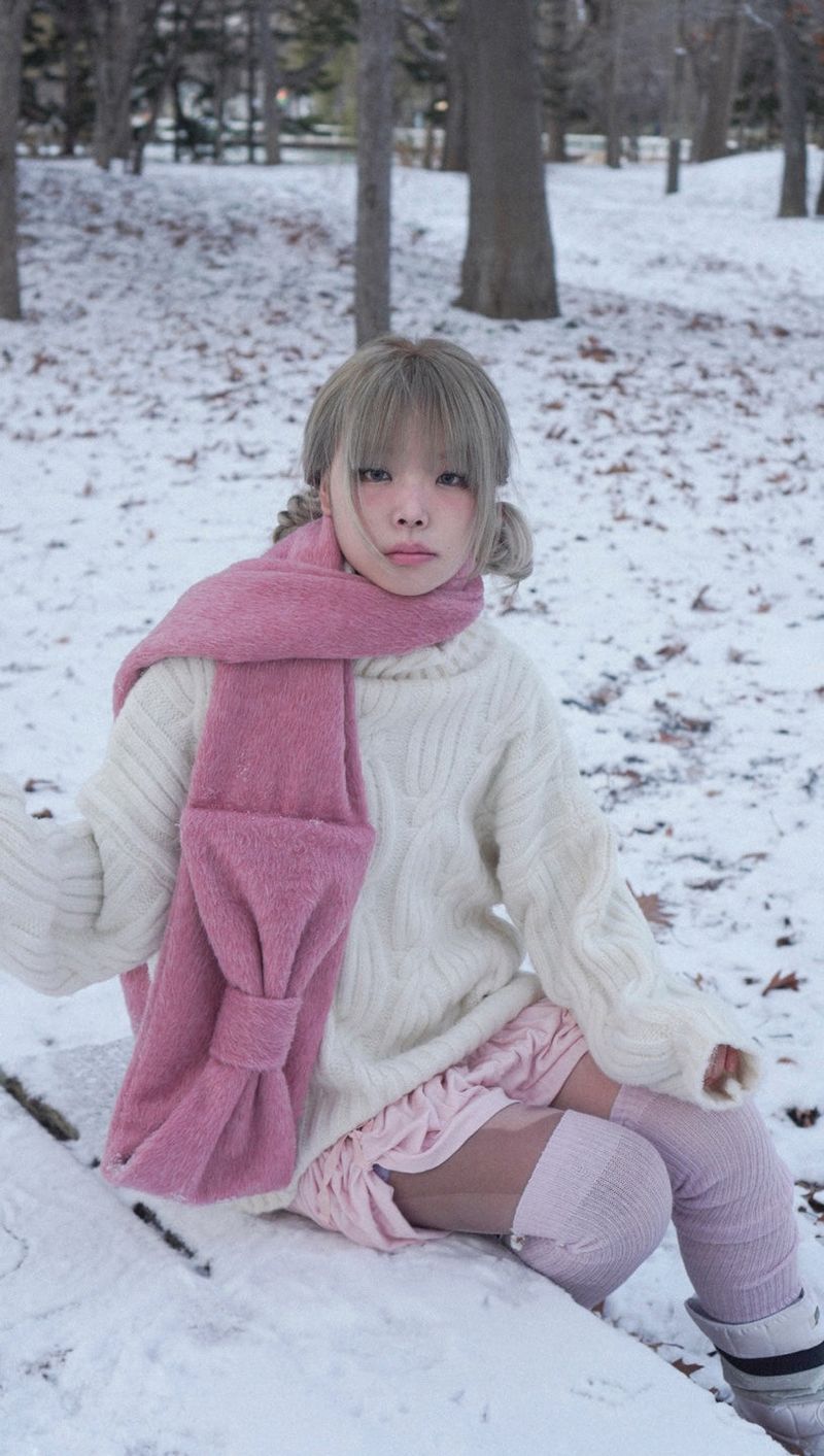 Ribbon Muffler_Fairy redpink