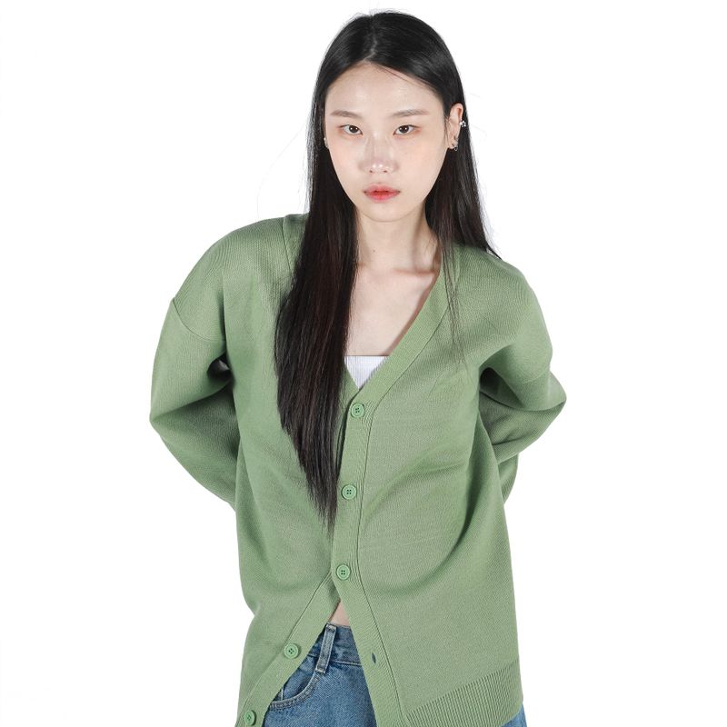 OVERSIZED CARDIGAN APPLE GREEN