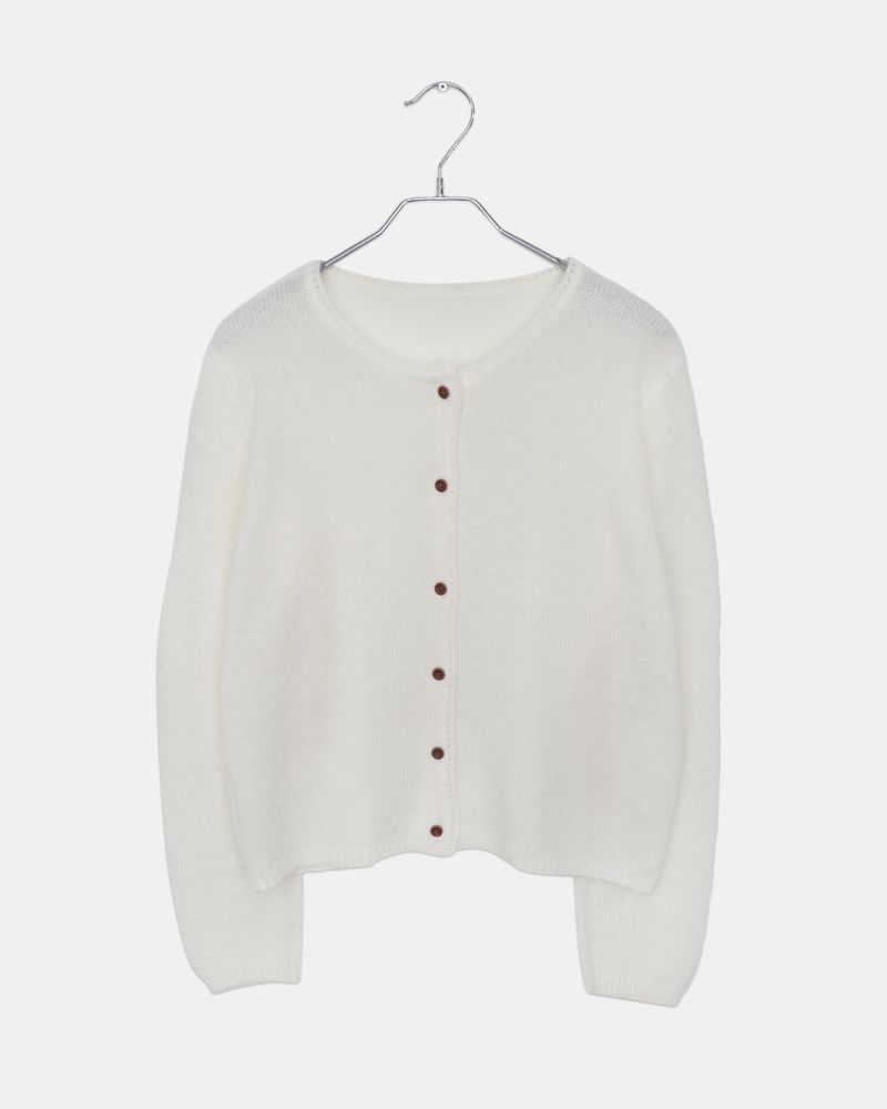 Mess Basic Round-Neck Long-Sleeve Cardigan