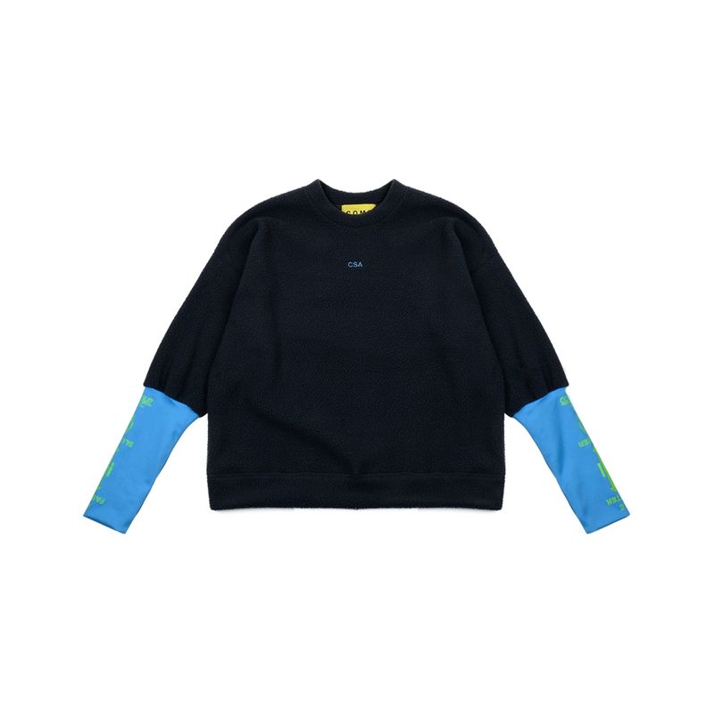 C.O.M.E（シーオーエムイー）の「アームアーマーフリースプルオーバー[UNISEX] Arm-Warmer Fleece Pullover (Grey)（Tops）」