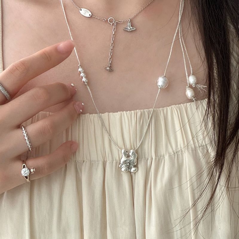 Delicottage（デルリコテージ）の「Deli silver neckless (Rabbit)（Accessories）」