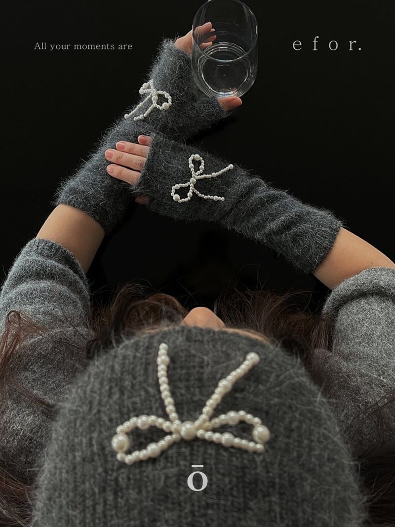 e f o r .(エフォール)の「Pearl Ribbon Beanie(Hats)」