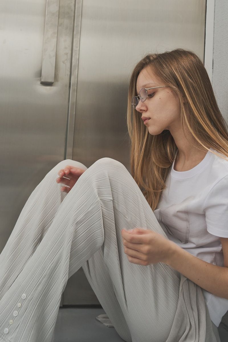  PLEATS BANDING BUTTON PANTS 