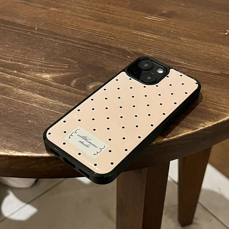 Dot epoxy bumper case (peach puff)