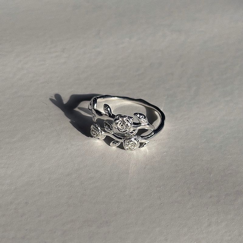 [925silver] Rose vine ring