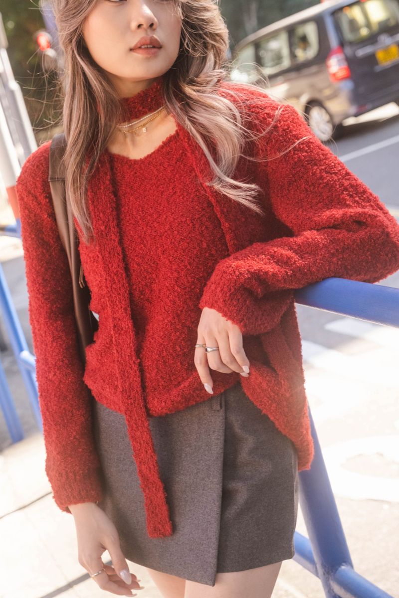 We Fell In Love In Reality(ウィ フェル イン ラブ イン リアリティ)の「Cherry's Red Knit Top(Tops)」
