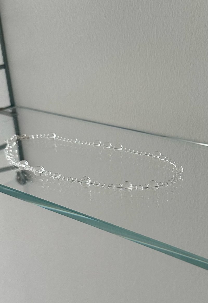 clear quartz necklace