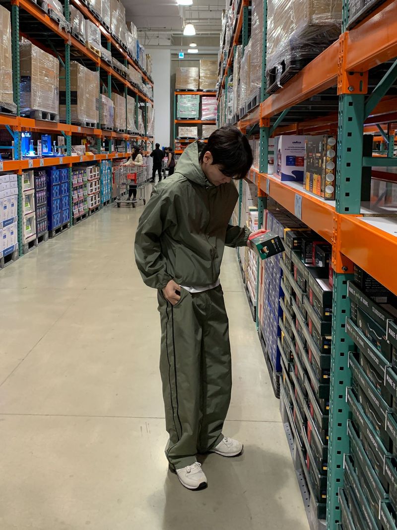 End nylon track pants