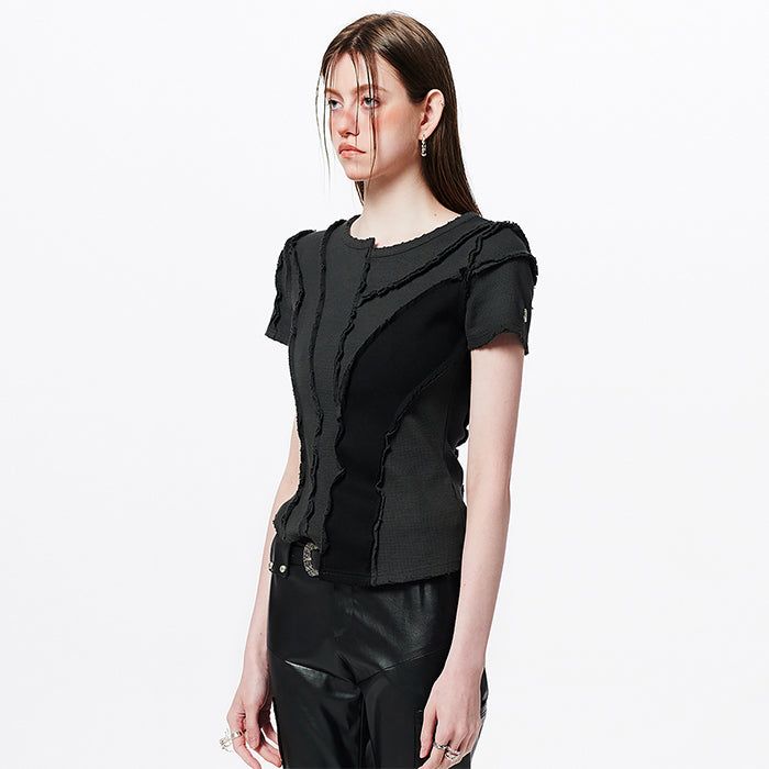 HOLY NUMBER 7(ホーリーナンバーセブン)の「Asymmetric Layered Wave Cut T-Shirt(Tops)」