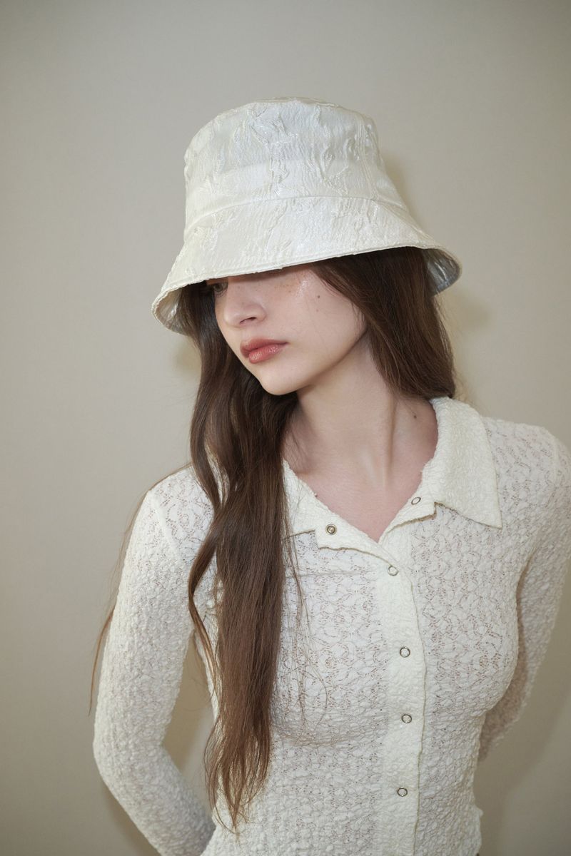 SOUFFLE bucket hat_ivory