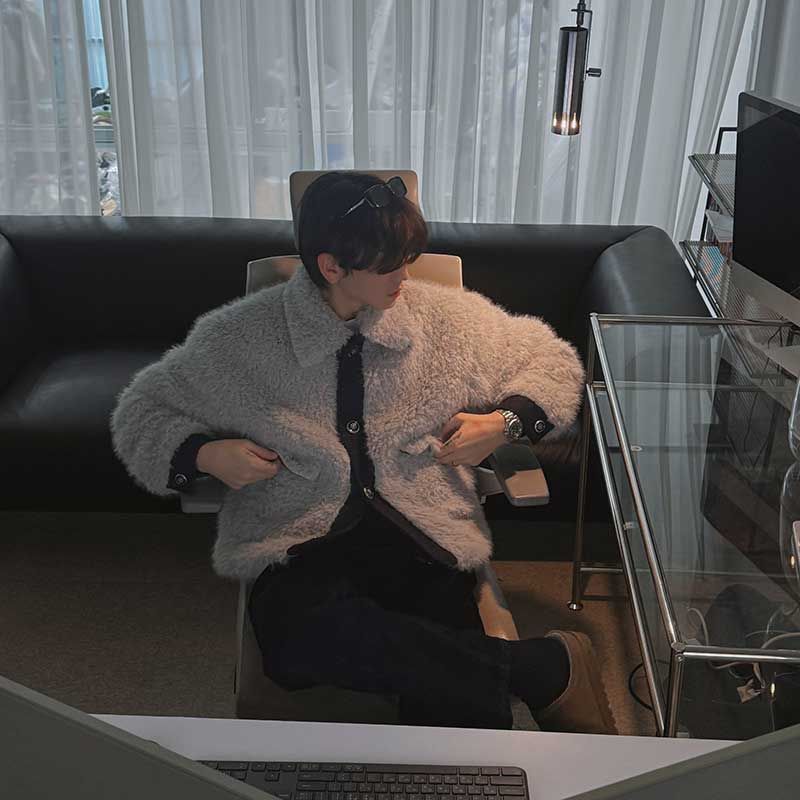 3 TAP Schnauzer Fur Tweed Jacket (2color)