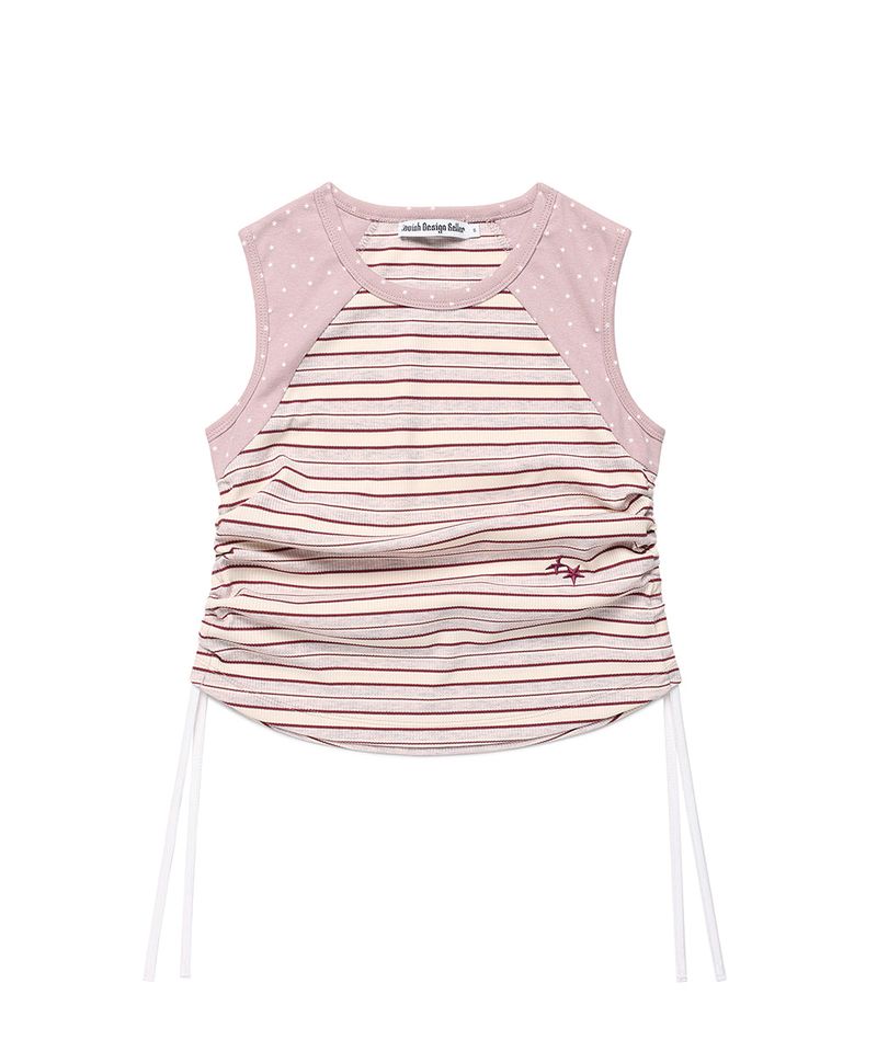 MULTI STRIPED SLEEVELESS PINK(CV2GMFT581A)