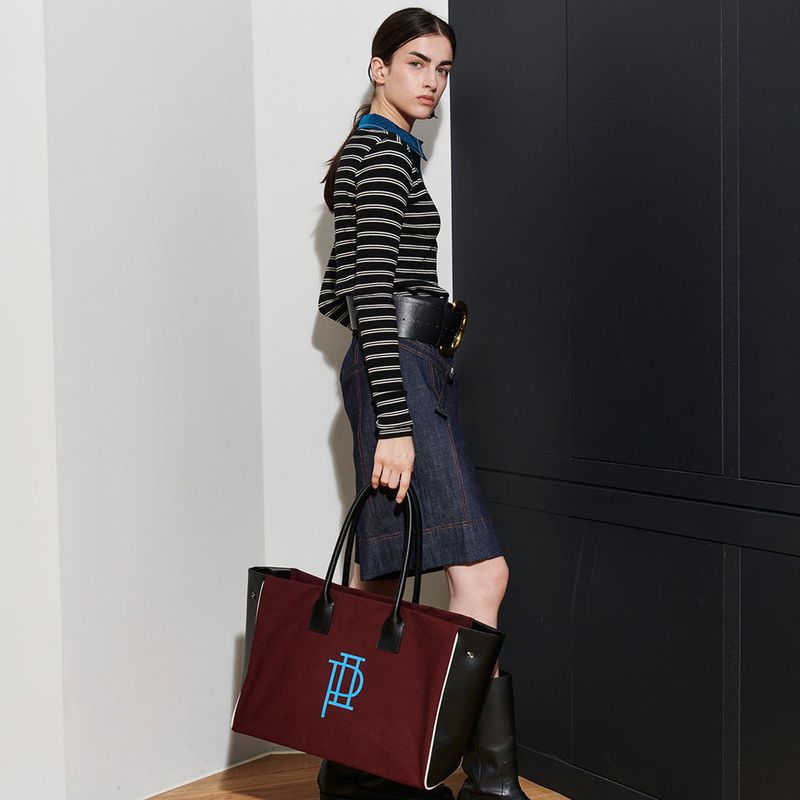  BIG SHOPPER BAG, BURGUNDY