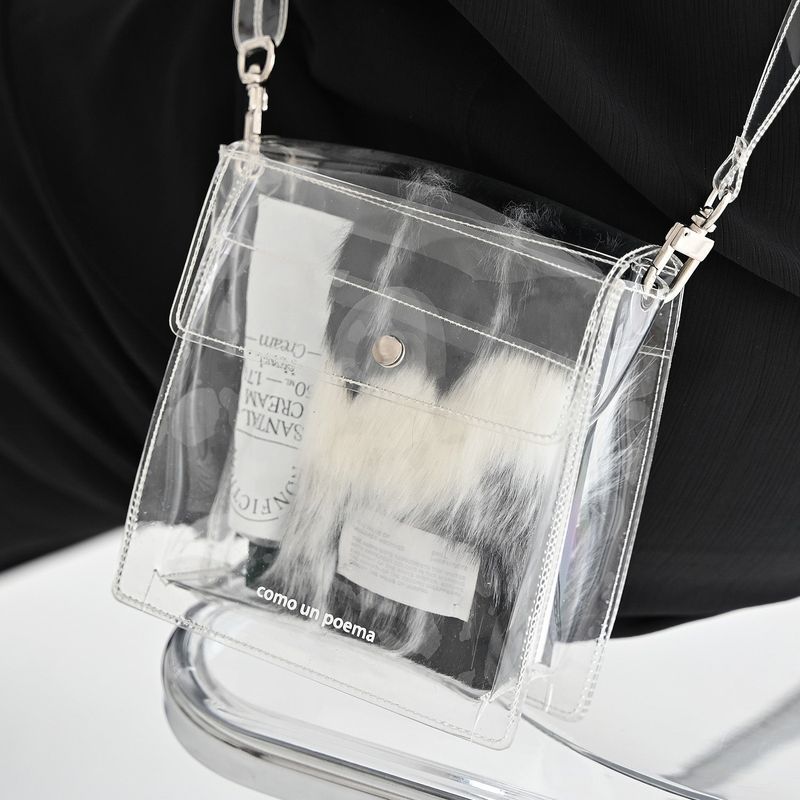 Clear pvc strap pouch_gliter