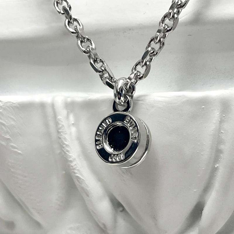 Bullet Back Necklace_silver