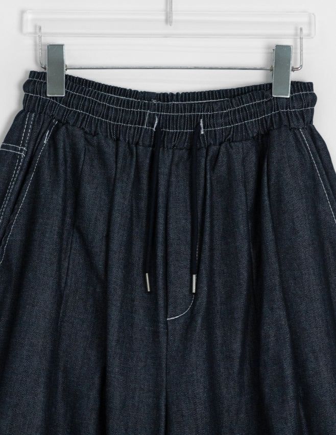 [unisex] Orihi Non-Fade Banding Wide Denim Pants