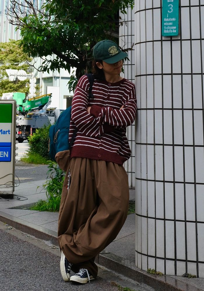 CU Crop Stripe Knit Cardigan