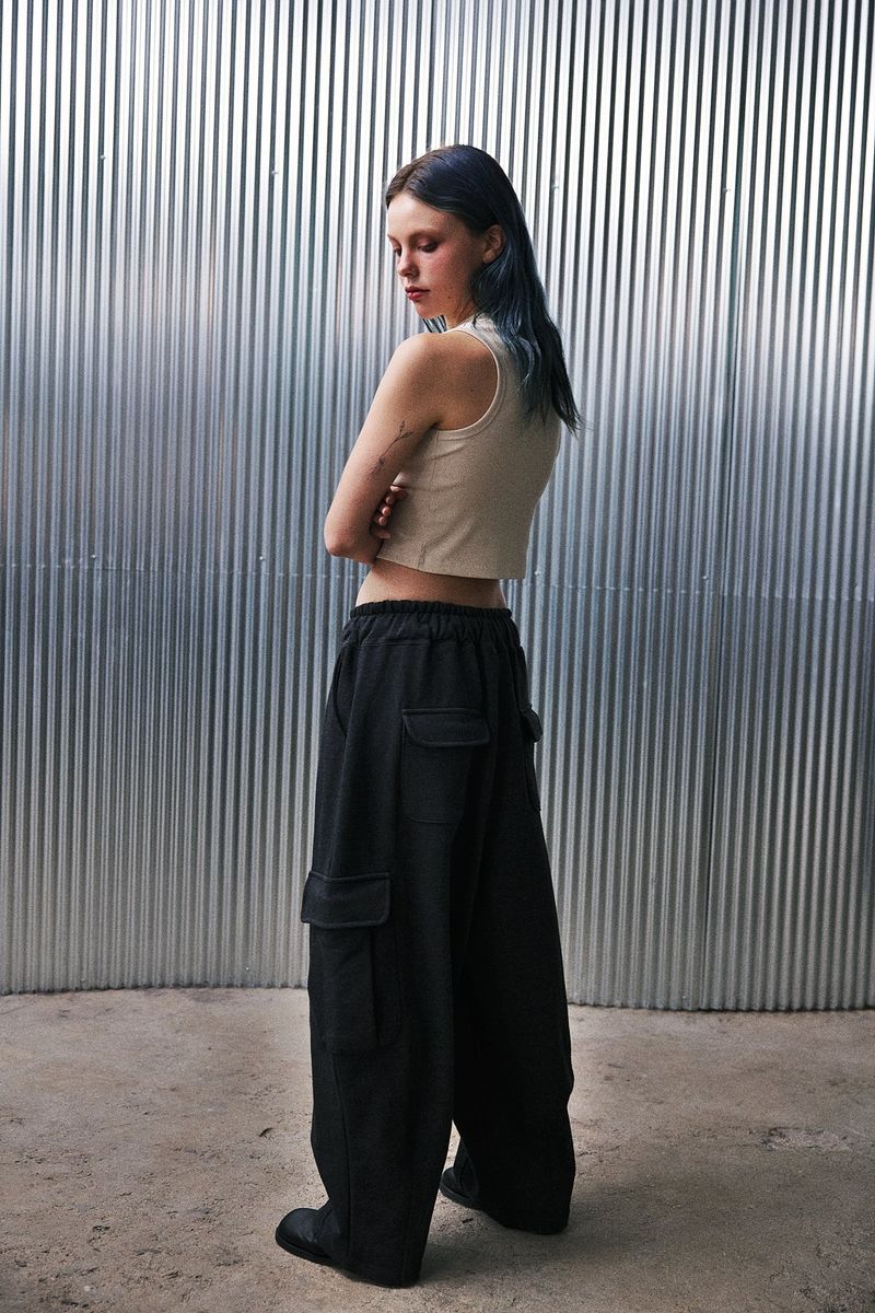 H-T CARGO BALLOON SWEAT PANTS (Charcoal)