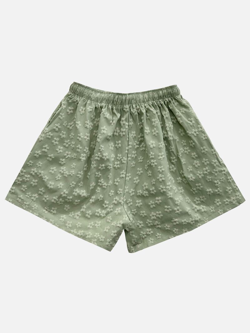 Zan Flower Embossed Short Pants (5c)