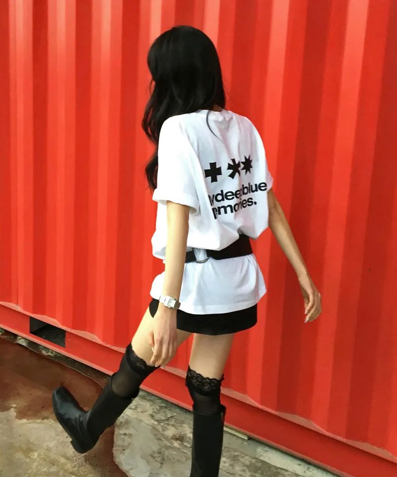 MYDEEPBLUEMEMORIES（マイディープブルーメモリーズ）の「Mm Symbol Logo T-Shirts (WHITE)（Tops）」